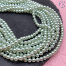 Жемчуг Майорка салатовая 4 мм