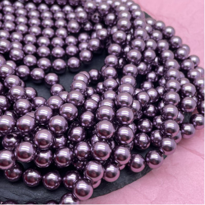 Жемчуг Майорка темно-сиреневый 10 мм