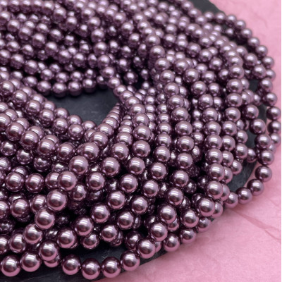 Жемчуг Майорка темно-сиреневый 6 мм