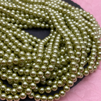 Жемчуг Майорка зеленый 6 мм
