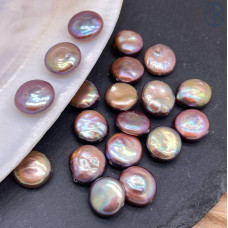 Жемчуг монетки сиреневый хамелеон ~ 11 мм штучно Жемчуг монетки сиреневый хамелеон ~ 11 мм штучно