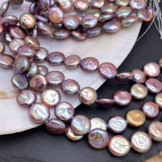 Жемчуг монетки сиреневый хамелеон ~ 11 мм Жемчуг монетки сиреневый хамелеон ~ 11 мм