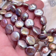 Жемчуг монетки сиреневый хамелеон ~ 11 мм Жемчуг монетки сиреневый хамелеон ~ 11 мм