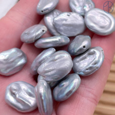 Жемчуг овал серый ~ 16-18 мм штучно Жемчуг овал серый ~ 16-18 мм штучно
