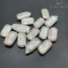 Жемчуг Прямоугольник белый штучно ~ (14-18)х(10-10,5) мм 