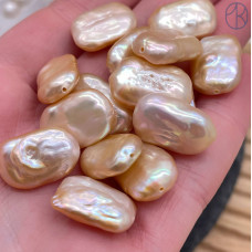 Жемчуг прямоугольник персиковый ~ 20 мм штучно Жемчуг прямоугольник персиковый ~ 20 мм штучно