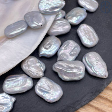 Жемчуг прямоугольник серый ~ 20 мм штучно Жемчуг прямоугольник серый ~ 20 мм штучно