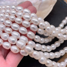Жемчуг рис белый АА-качество ~ 9х7 мм
