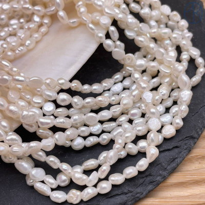 Жемчуг рис фриформ белый ~ 5-6 мм