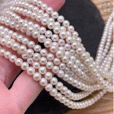 Жемчуг шар белый АА качество ~ 3,8-4 мм