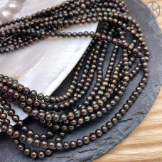 Жемчуг шар коричневый хамелеон АА качество ~ 3,8-4 мм