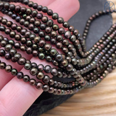 Жемчуг шар коричневый хамелеон АА качество ~ 3,8-4 мм